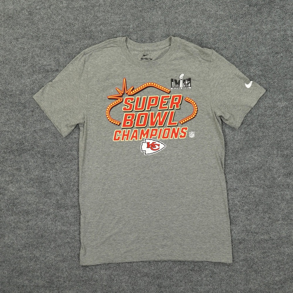 Kansas City Chiefs Shirt Mens Small NFL Football Nike Super Bowl LVIII Champions